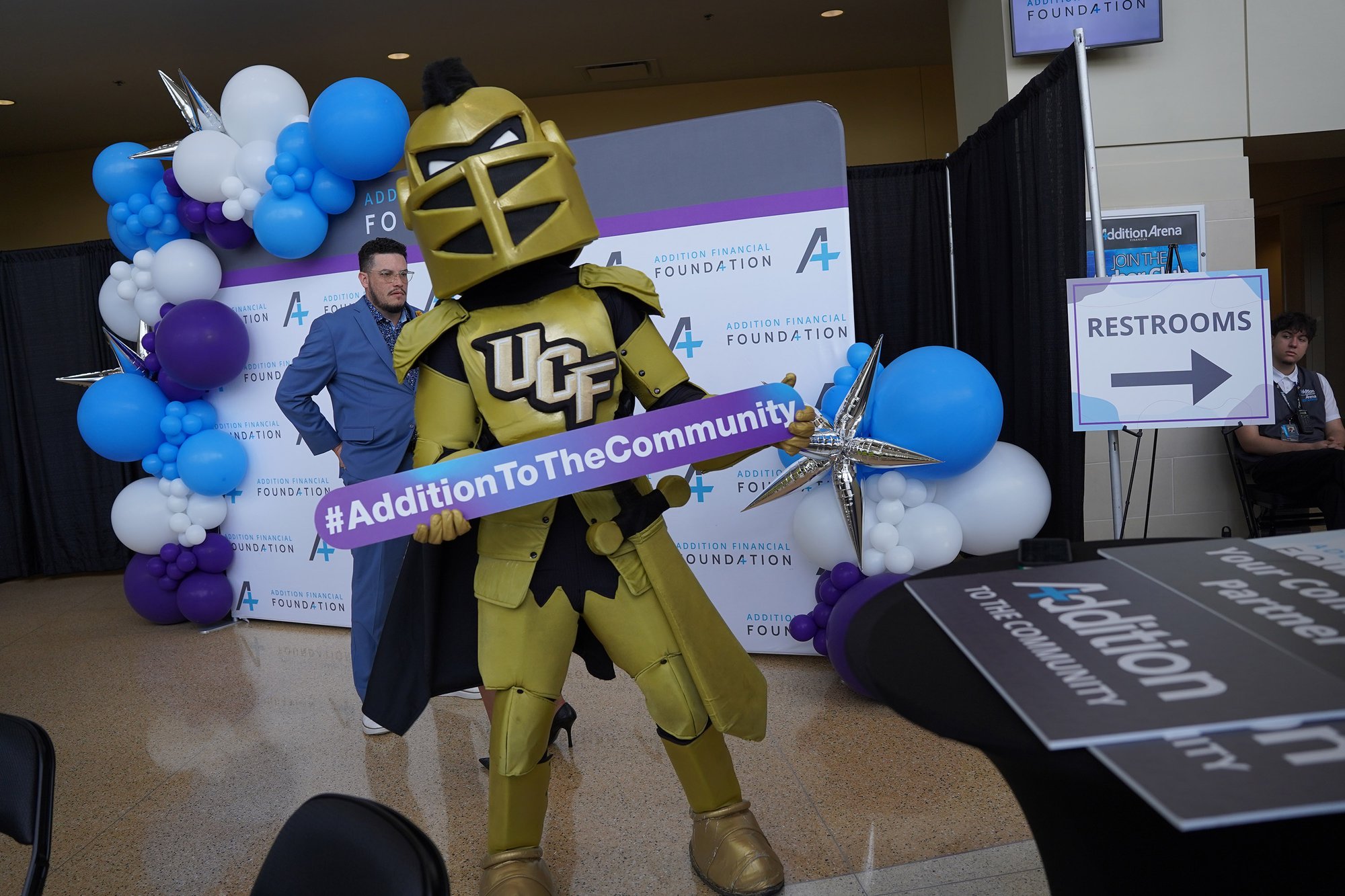 Knightro at Community Giving Event